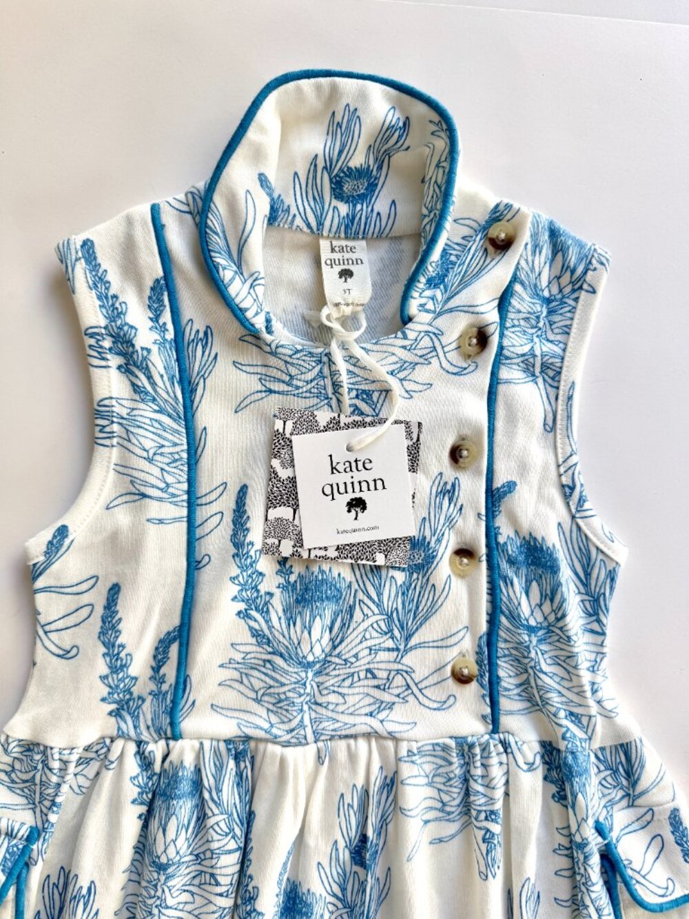 NWT Kate Quinn Organic Cotton Botanical Dress 3T - Picture 2 of 6